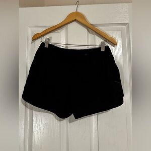 Super cute black Athleta workout shorts.